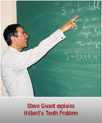 Steve Givant explains Hilbert's Tenth Problem